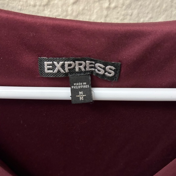Burgundy EXPRESS Blouse, Size M - Picture 4 of 4